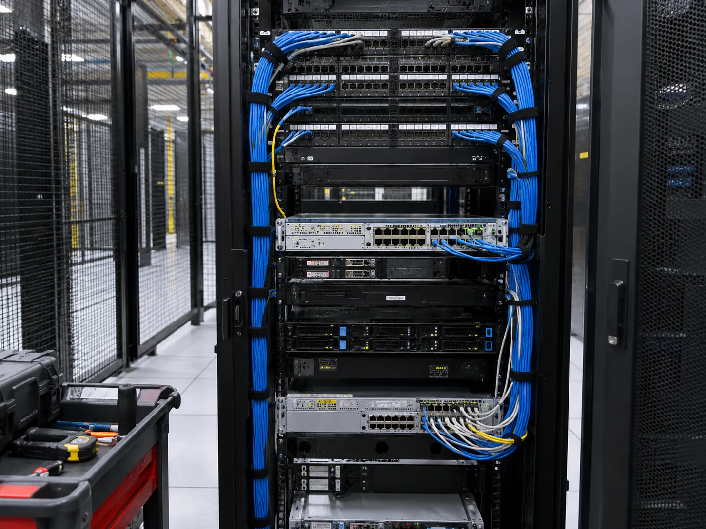 Remote-Led Rack Changes in a Colocation Facility
